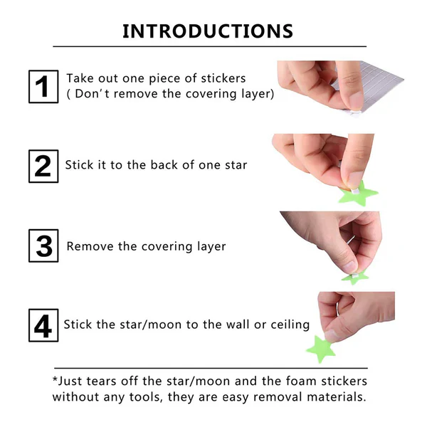 100 Pcs Luminous Stars-for Home Decor - Image 8