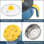 Mini Electric Cooker – Non-Stick Pot (Multi-Functional Quick Cooker) - Image 4