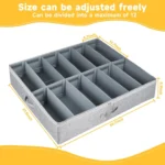 12 Pair Under Bed Shoe Storage Organizer-With Handle - Image 6