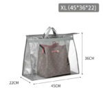 Clear Handbag Storage Organizer with Zipper - Image 2
